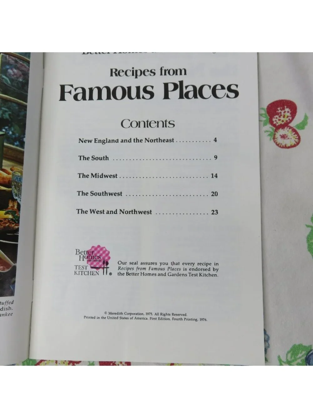 Better Homes and Gardens Recipes from Famous Places 1975 Coast to Coast